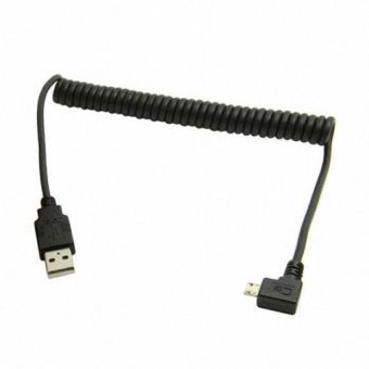 CY Chenyang 100cm Right Angled 90 degree USB 2.0 Micro Male toAType Male Stretch Data Cable - intl