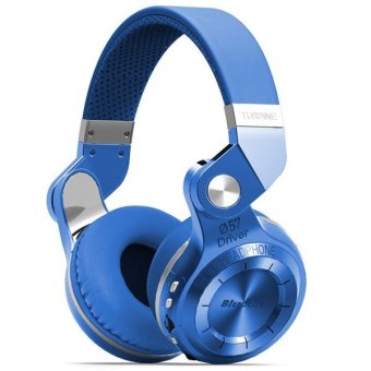 Bluedio T2+ Wireless Bluetooth 4.1 Stereo Headphone Headset Earphone Foldable / Stretchable Support TF Card / FM Function for Smartphones-Blue