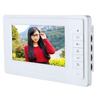 UK PLUG SY819M11 7 Inch HD Doorbell Camera Video Intercom Door Phone System with Monitor(White)(OVERSEAS) - intl