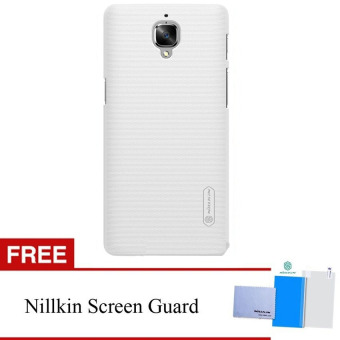 Nillkin For OnePlus 3 / A3000 Super Frosted Shield Hard Case Original - Putih + Gratis Anti Gores Clear