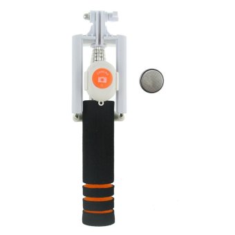 Amart Pro Self-portrait Selfie Stick With Built-in Remote Shutter With Adjustable Holder (Orange)