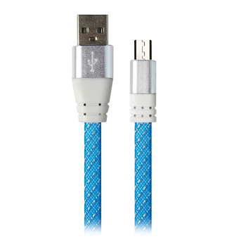 ELENXS Fabric Woven Braided Usb Data Sync Charger Cable For Phone Micro Portable Durable Practical Colorful Purple - intl