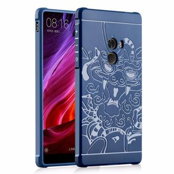 DAYJOY Unique Design Dragon Style Airbag Protection Soft Rubber Silicone Shockproof Dustproof Bumper Case Cover for Xiaomi Mi MIX(BLUE) - intl