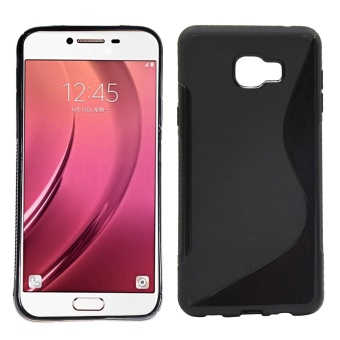 Solid Color TPU Soft Protective Protector Case Cover Skin for Samsung Galaxy C7 Black - intl