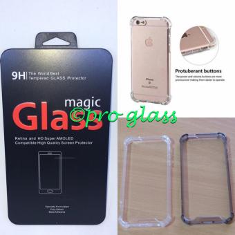 Paket Iphone 7 Magic Glass Tempered Glass + Acrylic Anticrack Case
