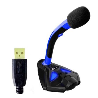 Fengsheng Desktop USB Microphone Stand for Computer Laptop PC - Gaming Mic Blue - intl