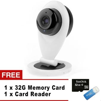 720P Wifi Camera R1 OV9720 Sensor P2P Cloud Wireless IP Camera Two Way Audio Baby Monitors Micro SD Card Slot - intl
