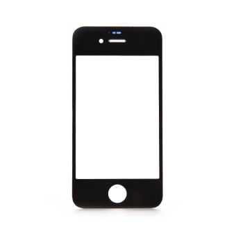 Velishy Glass Screen Outer Lens Cover For iPhone 4/4s Black