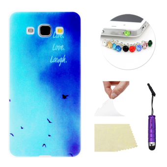 For Samsung Galaxy A8 Moonmini Ultra-thin Soft TPU Phone Back Case Cover (Live Love Laugh) - intl