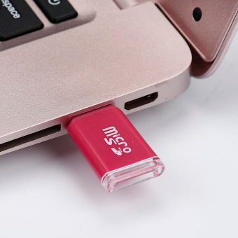 High Speed Mini USB 2.0 Micro SD TF T-Flash Memory Card Reader Adapter Red - intl
