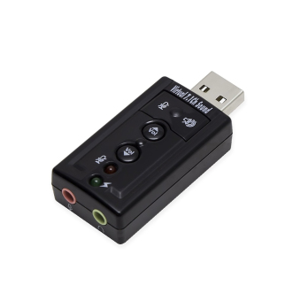 Vococal USB 2.0 Eksternal Virtual 7.1 surround sound card USB adaptor 2 3.5 mm audio antarmuka
