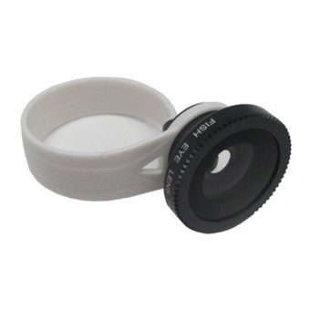 Lesung Circle Clip Fisheye Lens 180 Degree for Smartphone - LX-C001 - Hitam