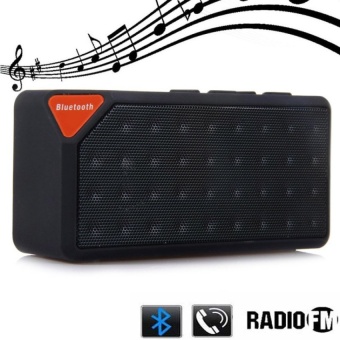 Mini X3 Wireless Bluetooth Speaker TF USB FM AUX Portable Speakerswith Mic Free Call for Android IOS(Black) - intl