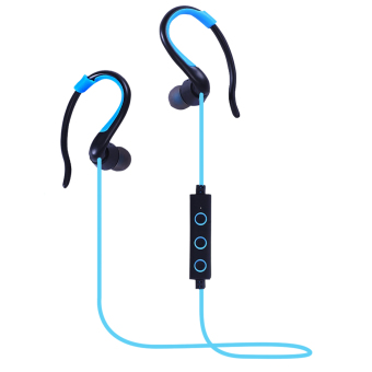 Vococal Wireless Bluetooth 4,1 penghilang kebisingan pengait Magnet di telinga Stereo (biru)