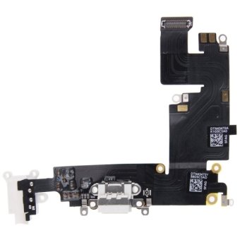 Charging Port Dock Connector Flex Cable Replacement for iPhone 6 Plus(White)