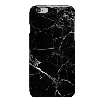 Indocustomcase Black Marble Cover Hard Case for Apple iPhone 6 Plus