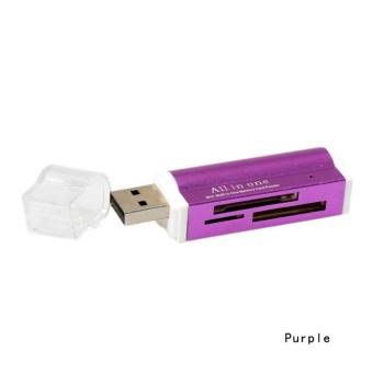 Fancyqube Mini Multifunctional Design USB Card Reader For SD/TF - Black,Blue,Gold,Purple - intl