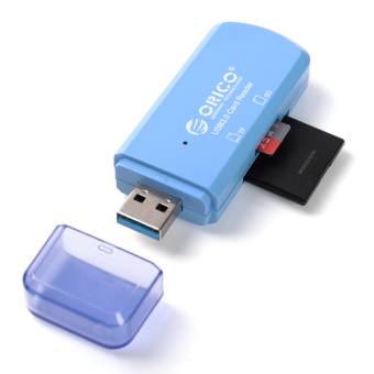 PAlight 2 Ports Card Reader Support TF SD (Blue)