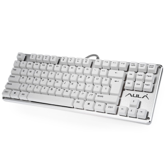 MiniCar AULA F2012 Professional Blue Axis USB Wired Mechanical Gaming Keyboard(Color:Silver) - intl