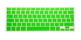 HRH English Silicone EU Keyboard Cover Skin for Apple Macbook Pro Retina 13 15 17 MAC Air 13 (Green)