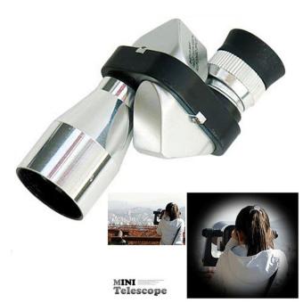 Mini Teropong Monokular Portable Mini 8x Corner Telescope Aluminium - Silver