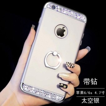 Iphone6/6s mobile phone shell apple 6/6s mobile phone sets of luxury anti fall cover all mobile phone hard shell and film 4.7 inch - intl
