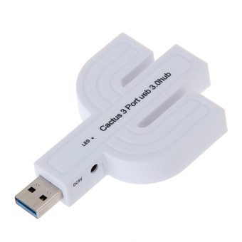 ZUNCLE High Speed Cactus 3-Port USB 3.0 HUB (White)