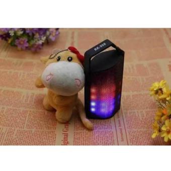 Speaker Mini Bluetooth Portable Speaker with Colorful LED Light - RK-908 - Black