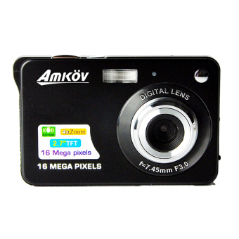AMKOV 18MP 2.7” TFT LCD Anti-shake Screen HD Digital Camera VideoCamcorder with 8X Digital Zoom - Black - Intl