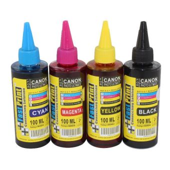 Fast Print Dye Based Photo Ultimate Canon 1 Set - MultiColor - 100 ML