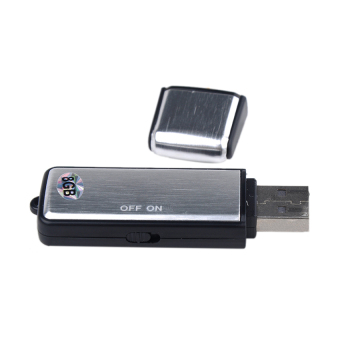 Moonar 8 GB suara digital Perekam suara mesin imla Mini drive flash USB Disk yang u (Perak + Hitam)
