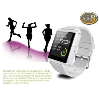 OEM U8 U Watch Bluetooth Smart Watch WristWatches+Anti Lost for Smartphones (White)