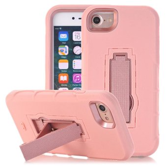 Hard Soft Rubber Impact Armor Case Back Hybrid Cover For iPhone 7 4.7 inch - intl