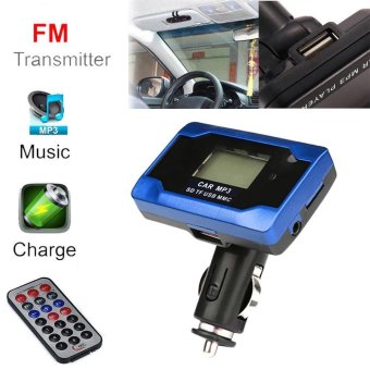 Wireless MP3 Player Auto FM Transmitter Modulator LCD Car Kit USB Charger SD MMC Remote - intl