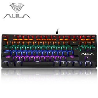 AULA F2012 Professional Blue Axis USB Wired Mechanical Gaming Keyboard - intl
