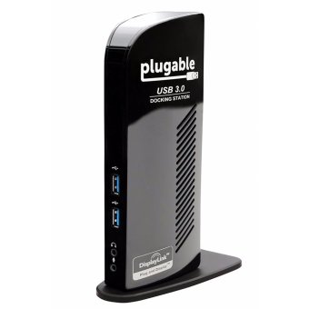 Plugable USB 3.0 Universal Laptop Docking Station for Windows (Dual Video HDMI & DVI / VGA, Gigabit Ethernet, Audio, 6 US - intl