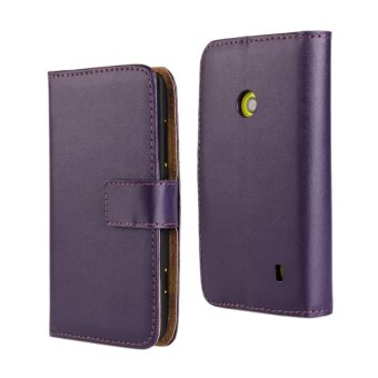 Colorfull Leather Case For Lumia 520 (Purple) - intl.