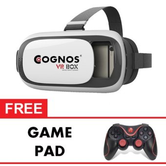 Cognos Virtual Reality Glasses VR Box Smartphone Virtual 3D Glasses - Gratis Gamepad