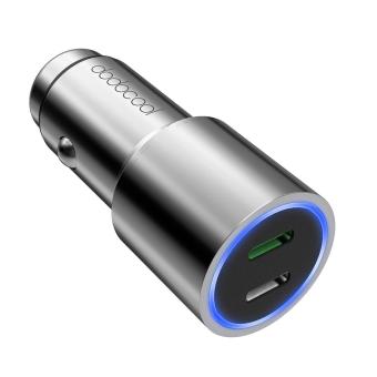 dodocool 33W Dual USB-C Ports Car Charger with 18W QC 3.0 USB-C Output and 15W Standard USB-C Output Silver - intl