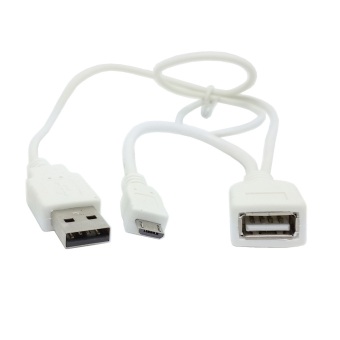 Micro USB Host OTG Cable with External USB Power Port for Samsung Galaxy S2, i9100, S3, i9300