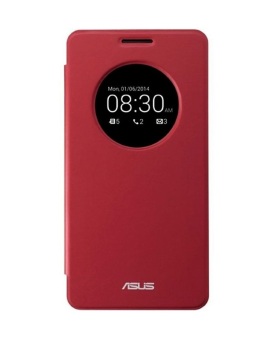 Case Smart View for Asus Zenfone Selfie ZD551KL Smart View Case Flip Cover - Merah