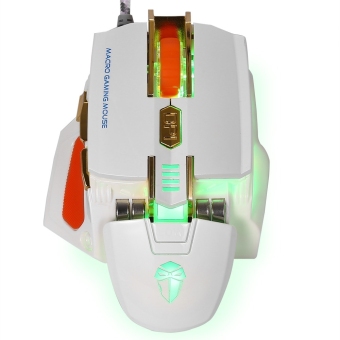 MiniCar LUOM G20 4000 DPI LED Optical 7D USB Mechanical Wired Gaming Mouse White(Color:White) - intl