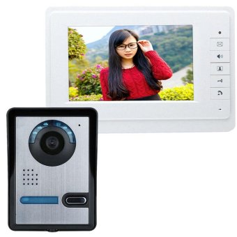 UK PLUG SY819FA11 7 Inches HD Doorbell Camera Video Intercom Door Phone System(White)(OVERSEAS) - intl