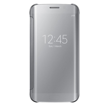 Samsung Flip Cover For Samsung S-View Clear Galaxy S6 Edge - Silver