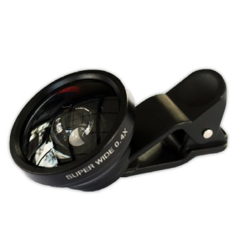 Universal Clip Lens Super Wide 0.4X Smartphone for Oppo F1 s - Hitam