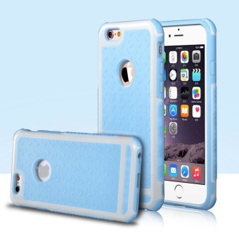 For Apple iPhone 6 plus / 6s plus Case Rubber TPU Silicone Shockproof Back Cover Case Anti-knock Phone Case（blue）