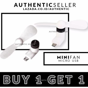 Authentic Mini Fan Buy 1 Get 1 Free - Micro USB OTG Portable - kipas angin smartphone Android On The Go