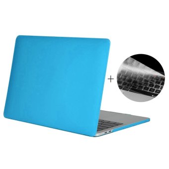 HAT PRINCE Matte Plastic Cover + US Version TPU Keyboard Film for MacBook Pro 15.4-inch 2016 with Touch Bar (A1707) - Baby Blue - intl