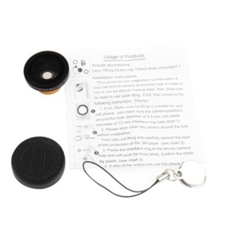 Fish Eye Wide Angle Golden Lens 180 Degree for iPhone 4 & 4S - Emas