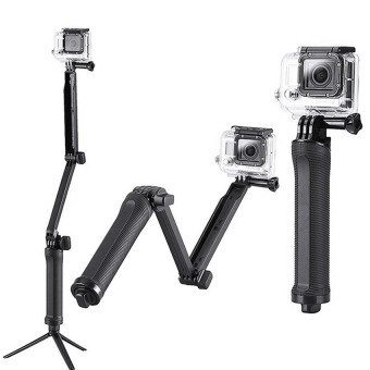 Monopod 3-Way Grip-Arm-Tripod for Action Camera